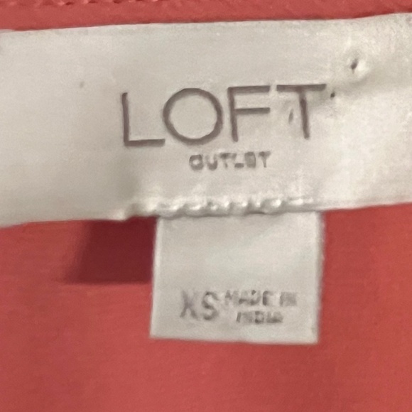 Loft Boho Bell Sleeve Top XS Orange Peasant Hippie Indie Concert Western Preppy - Picture 7 of 12